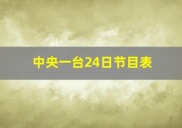 中央一台24日节目表