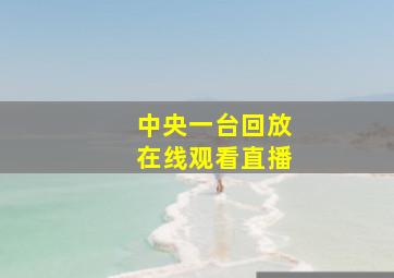 中央一台回放在线观看直播