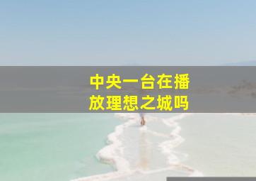 中央一台在播放理想之城吗