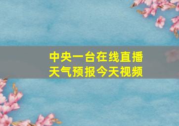 中央一台在线直播天气预报今天视频