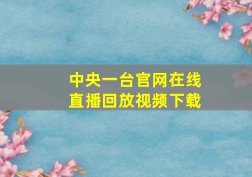 中央一台官网在线直播回放视频下载