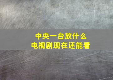 中央一台放什么电视剧现在还能看