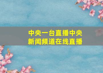 中央一台直播中央新闻频道在线直播