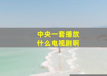 中央一套播放什么电视剧啊