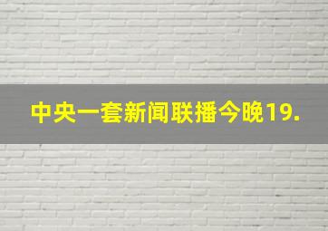 中央一套新闻联播今晚19.