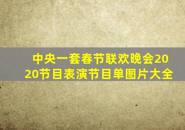 中央一套春节联欢晚会2020节目表演节目单图片大全