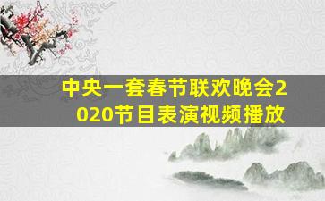 中央一套春节联欢晚会2020节目表演视频播放