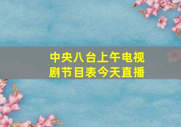 中央八台上午电视剧节目表今天直播