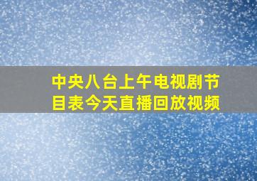 中央八台上午电视剧节目表今天直播回放视频