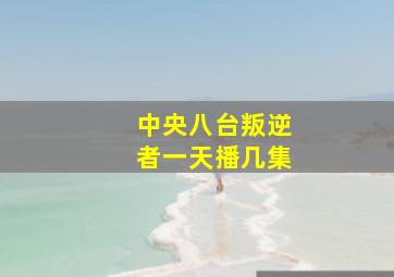 中央八台叛逆者一天播几集