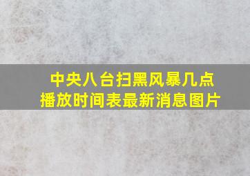 中央八台扫黑风暴几点播放时间表最新消息图片