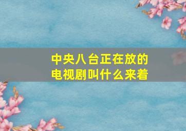 中央八台正在放的电视剧叫什么来着