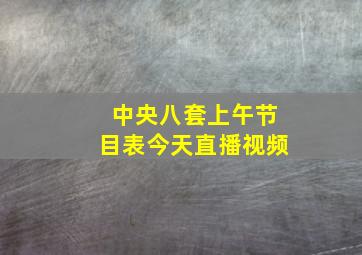 中央八套上午节目表今天直播视频