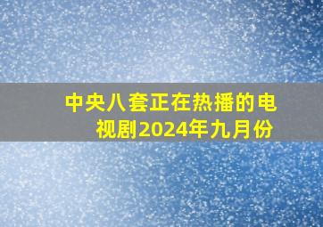 中央八套正在热播的电视剧2024年九月份