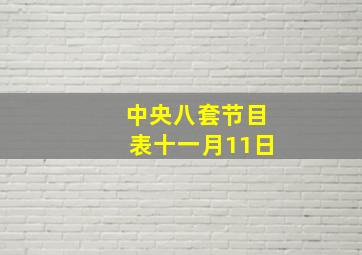 中央八套节目表十一月11日