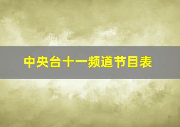 中央台十一频道节目表