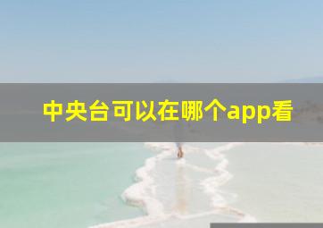 中央台可以在哪个app看