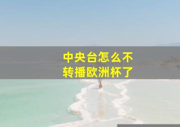 中央台怎么不转播欧洲杯了