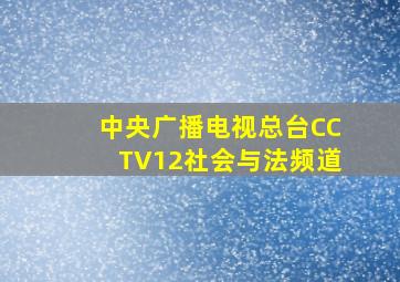 中央广播电视总台CCTV12社会与法频道