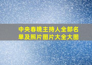 中央春晚主持人全部名单及照片图片大全大图