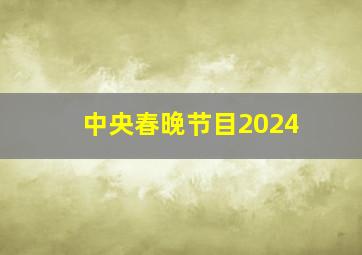 中央春晚节目2024