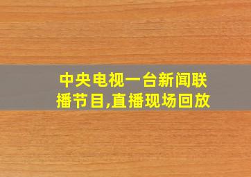 中央电视一台新闻联播节目,直播现场回放