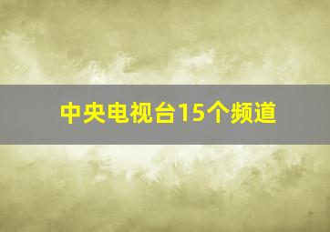 中央电视台15个频道