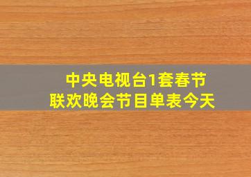 中央电视台1套春节联欢晚会节目单表今天