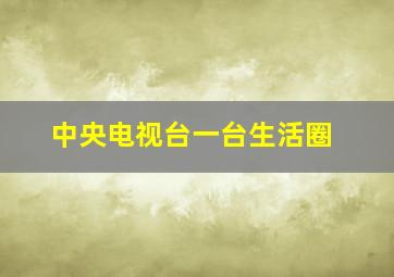 中央电视台一台生活圈