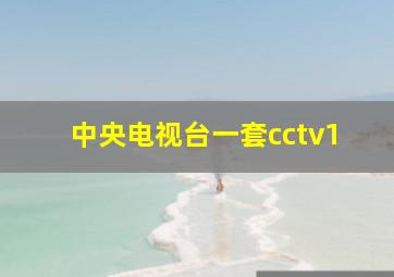 中央电视台一套cctv1