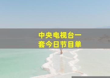 中央电视台一套今日节目单