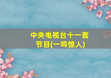 中央电视台十一套节目(一鸣惊人)