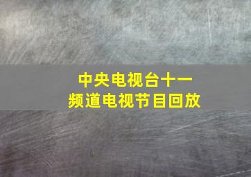 中央电视台十一频道电视节目回放