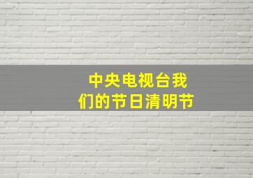 中央电视台我们的节日清明节