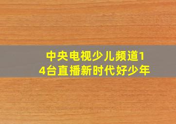 中央电视少儿频道14台直播新时代好少年