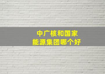 中广核和国家能源集团哪个好