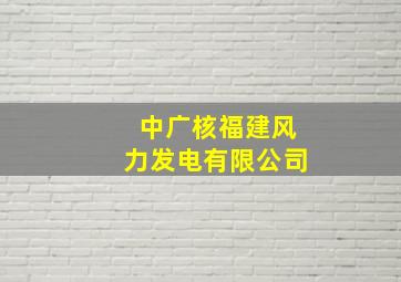 中广核福建风力发电有限公司