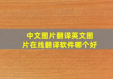 中文图片翻译英文图片在线翻译软件哪个好