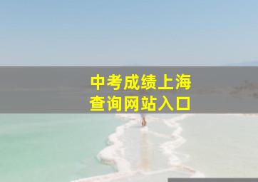 中考成绩上海查询网站入口