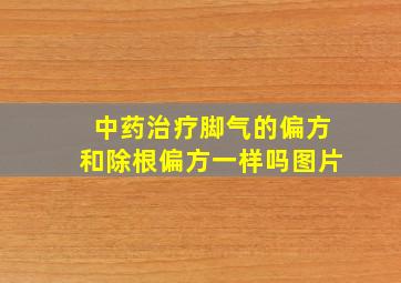 中药治疗脚气的偏方和除根偏方一样吗图片