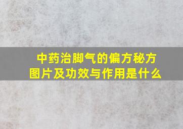 中药治脚气的偏方秘方图片及功效与作用是什么