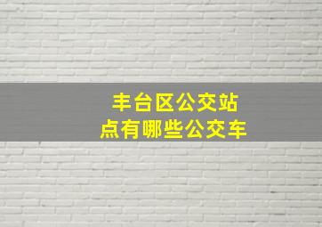 丰台区公交站点有哪些公交车