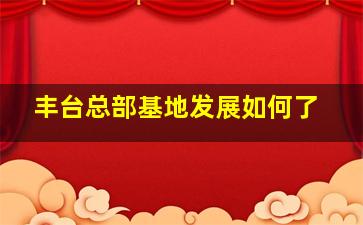 丰台总部基地发展如何了