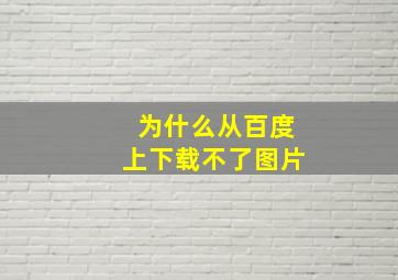 为什么从百度上下载不了图片