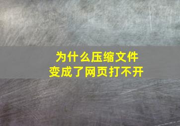 为什么压缩文件变成了网页打不开