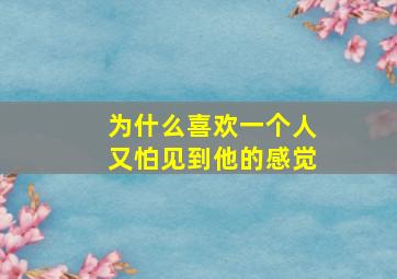 为什么喜欢一个人又怕见到他的感觉