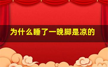 为什么睡了一晚脚是凉的