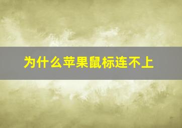 为什么苹果鼠标连不上