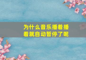 为什么音乐播着播着就自动暂停了呢