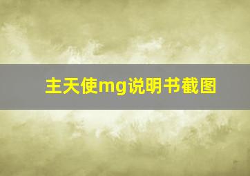 主天使mg说明书截图